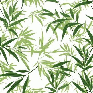 Bamboo leaves pattern with green leaves on a white background
