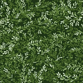 Floral vine pattern on a dark navy background