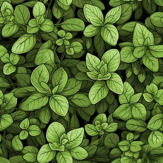 Green leaves on black background wallpaper