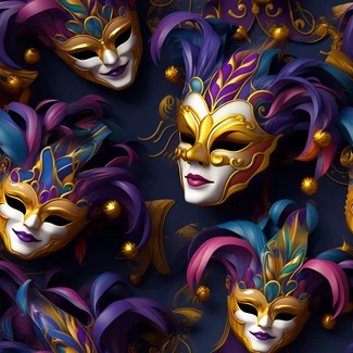 Free Seamless Tiled Mardi Gras Patterns | Download Now